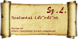 Szalontai Lóránt névjegykártya